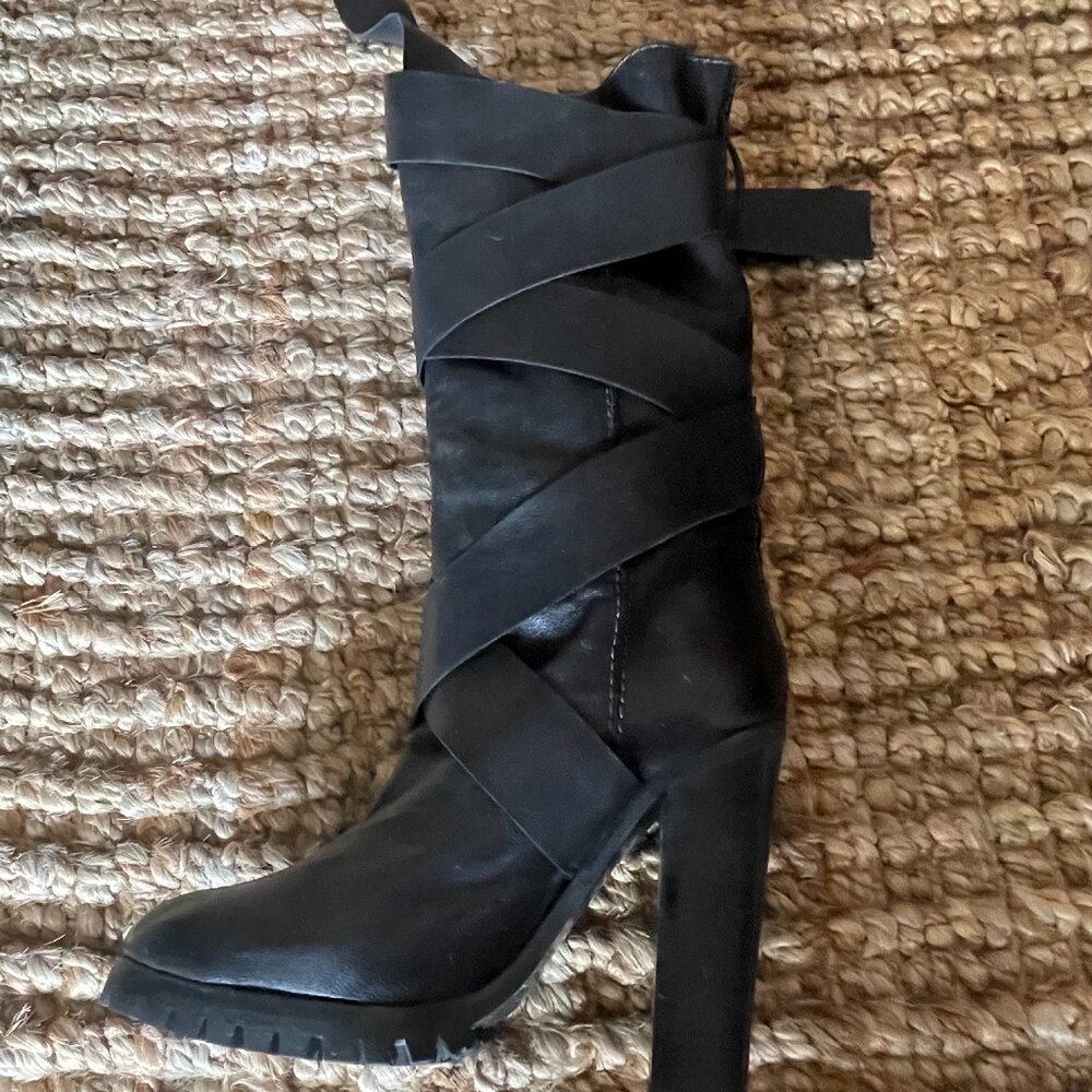 CHLOE BOOTS BLACK SIZE 38.5 MADE IN ITALY